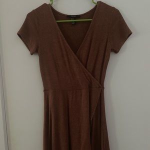 Forever 21 brown wrap dress